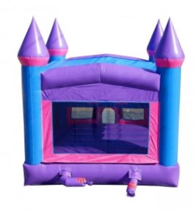This castle bounce house features windows on all sides offering great air-flow.